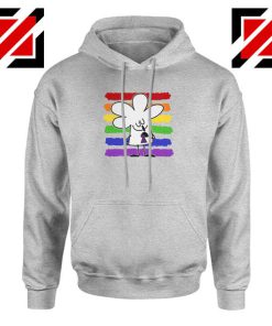 Cartoon Peace Sport Grey Hoodie