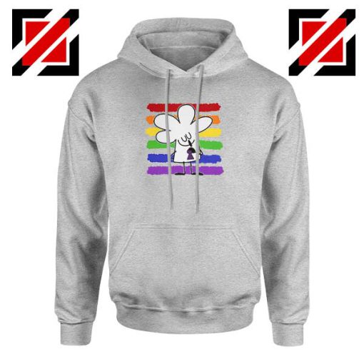 Cartoon Peace Sport Grey Hoodie