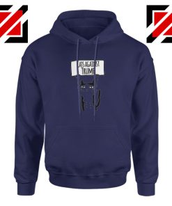 Cats Against Trump Navy Blue Hoodie