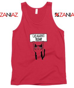 Cats Against Trump Red Tank Top