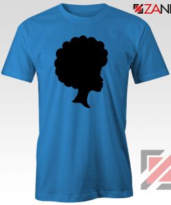 Cheap Afro Woman Blue Tshirt