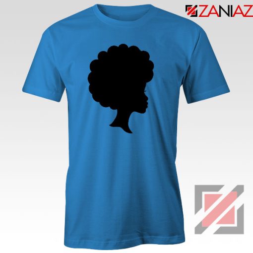 Cheap Afro Woman Blue Tshirt