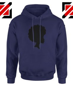 Cheap Afro Woman Navy Blue Hoodie