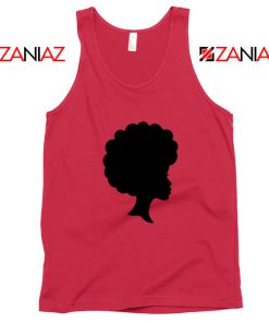 Cheap Afro Woman Red Tank Top