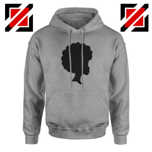 Cheap Afro Woman Sport Grey Hoodie