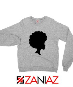 Cheap Afro Woman Sport Grey Sweatshirt