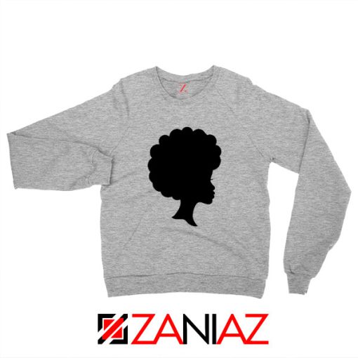 Cheap Afro Woman Sport Grey Sweatshirt