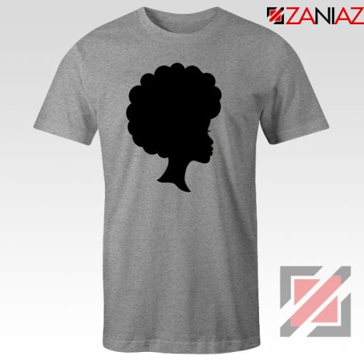 Cheap Afro Woman Sport Grey Tshirt