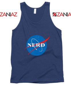 Cheap Nerd Nasa Navy Blue Tank Top