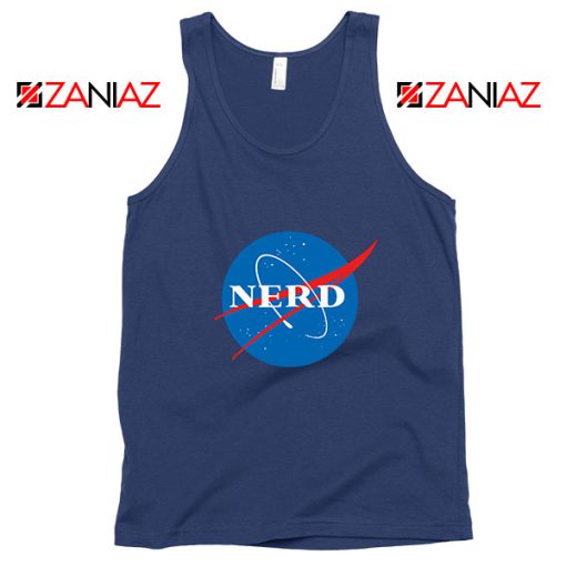 Cheap Nerd Nasa Navy Blue Tank Top