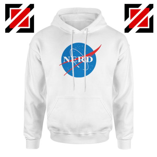 Cheap Nerd Nasa White Hoodie