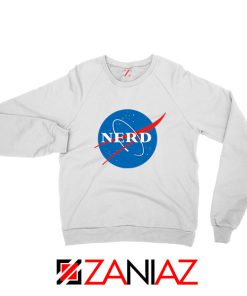 Cheap Nerd Nasa White Sweatshirt