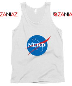 Cheap Nerd Nasa White Tank Top