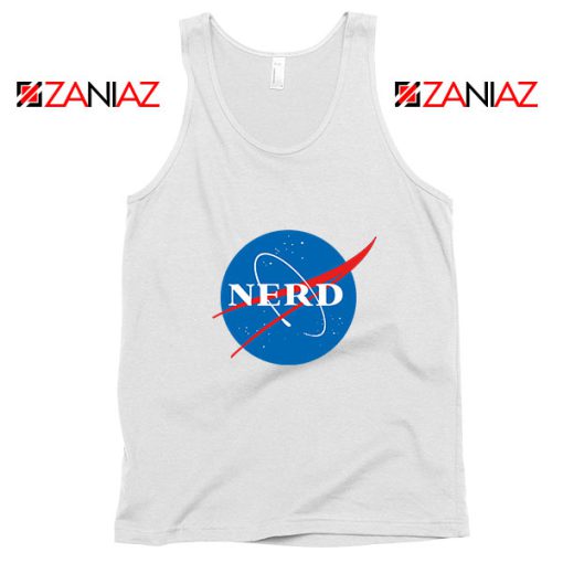 Cheap Nerd Nasa White Tank Top