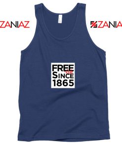 Free ish Since 1865 Navy Blue Tank Top