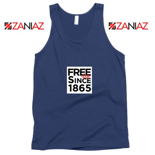 Free ish Since 1865 Navy Blue Tank Top