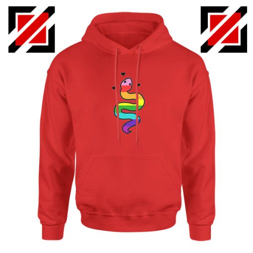 Gay Pride Snake Red Hoodie