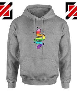 Gay Pride Snake Sport Grey Hoodie