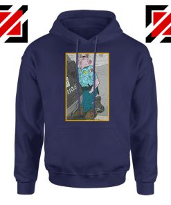 George Floyd Breathe in Peace Navy Blue Hoodie