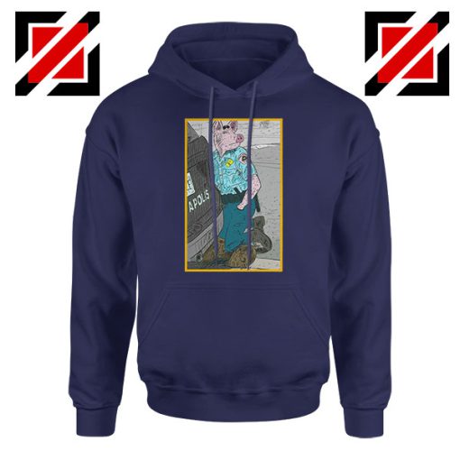 George Floyd Breathe in Peace Navy Blue Hoodie