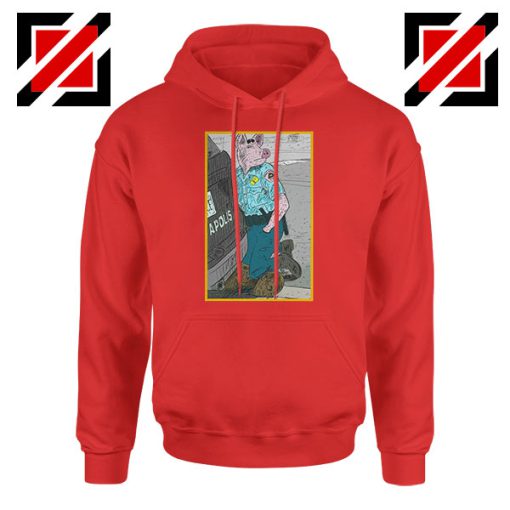 George Floyd Breathe in Peace Red Hoodie