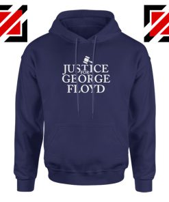 Justice For George Navy Blue Hoodie