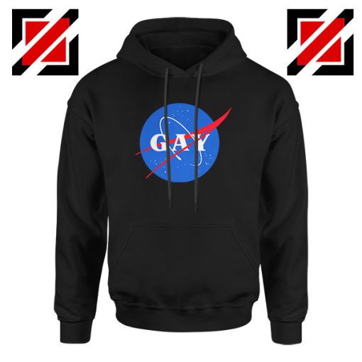 Nasa Logo Gay Black Hoodie