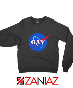 Nasa Logo Gay Black Sweatshirt