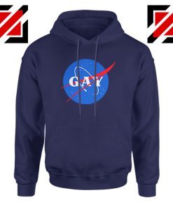 Nasa Logo Gay Navy Blue Hoodie