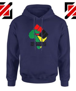 No Justice No Peace Navy Blue Hoodie