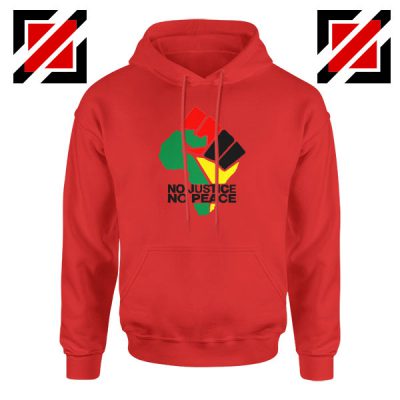 No Justice No Peace Red Hoodie