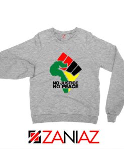 No Justice No Peace Sport Grey Sweatshirt