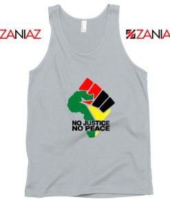 No Justice No Peace Sport Grey Tank Top