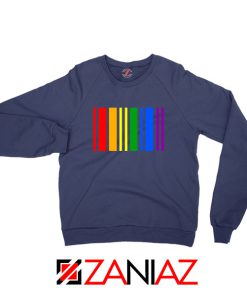 Rainbow Barcode Navy Blue Sweatshirt