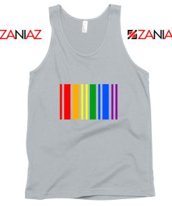 Rainbow Barcode Sport Grey Tank Top