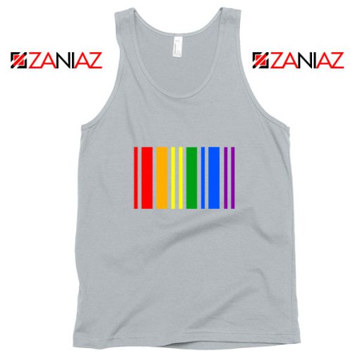 Rainbow Barcode Sport Grey Tank Top