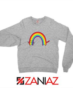 Rainbow Cat Sport Grey Sweatshirt