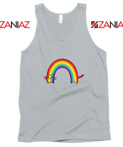 Rainbow Cat Sport Grey Tank Top