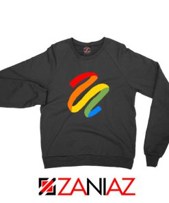 Rainbow Ribbon Black Sweatshirt