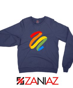 Rainbow Ribbon Navy Blue Sweatshirt