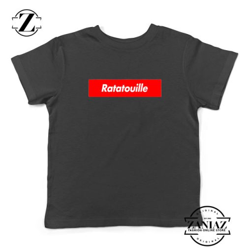 Ratatouille Red Logo Kids Black Tshirt