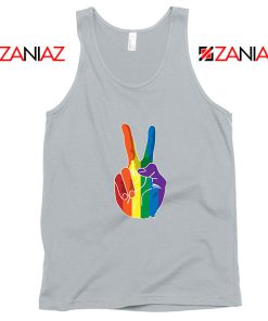 Sign Of Peace Rainbow Sport Grey Tank Top