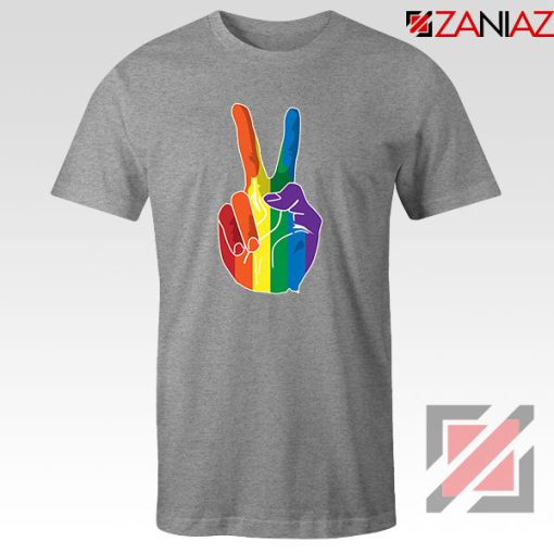 Sign Of Peace Rainbow Sport Grey Tshirt