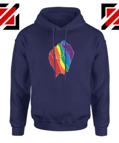 Sign Of Unity Rainbow Navy Blue Hoodie