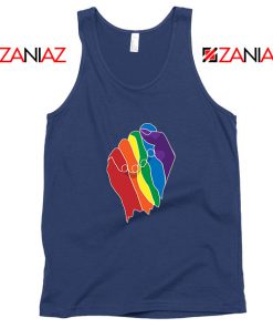 Sign Of Unity Rainbow Navy Blue Tank Top