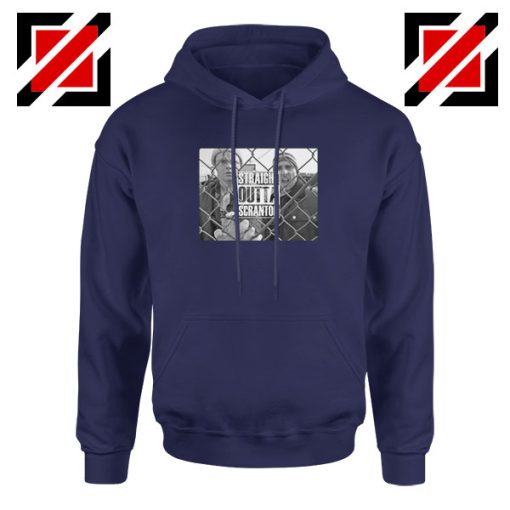 Straight Outta Scarton Navy Blue Hoodie