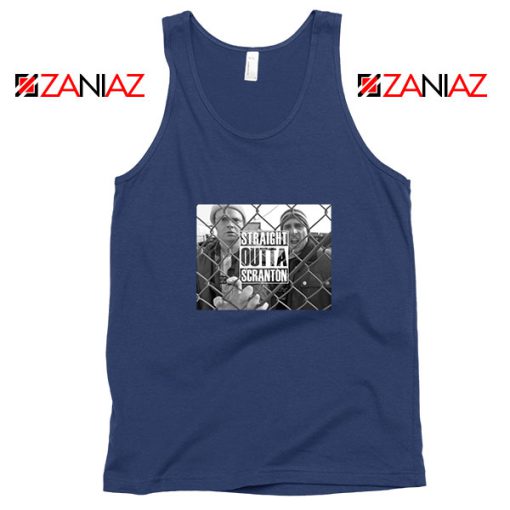 Straight Outta Scarton Navy Blue Tank Top