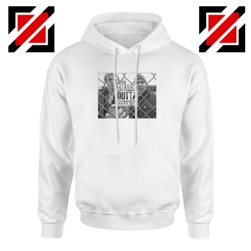 Straight Outta Scarton White Hoodie