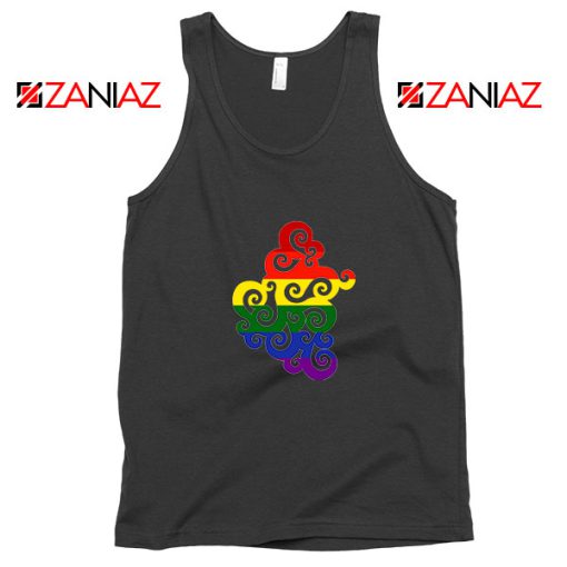 Swirly Pride Black Tank Top