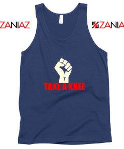 Take A Knee Protest Navy Blue Tank Top